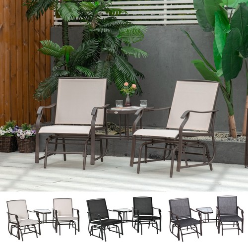 Double glider rocking chairs - glider,
